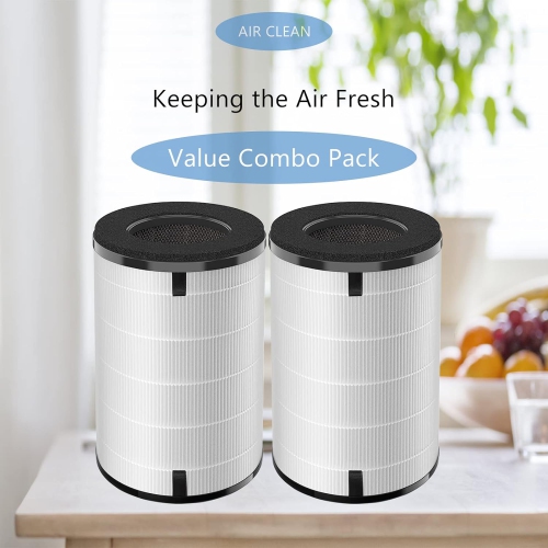 Filtre de rechange HEPA AP-T45 AP-T40FL compatible avec le purificateur d'air 5-en-1 Total Clean de Homedics, AP-T40 2 AP-T45WT AP-T40WT AP-T45-BK