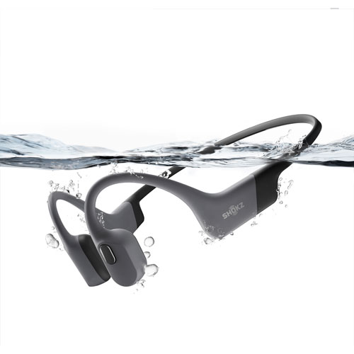 Shokz OpenSwim Pro Bone Conduction Waterproof Open-Ear Bluetooth Headphones - Grey