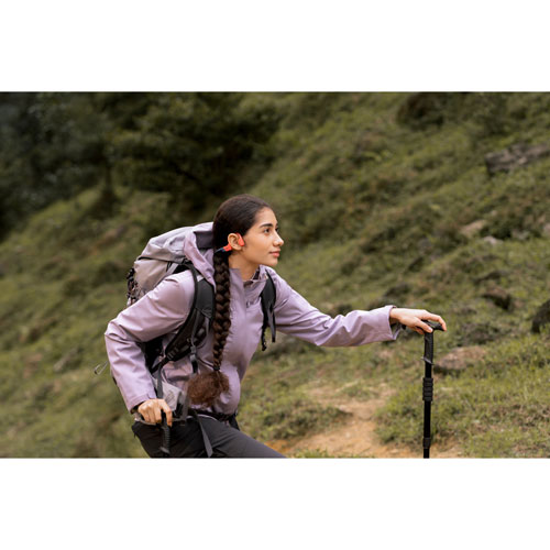 Écouteurs Bluetooth étanches à oreilles libres et à conduction osseuse OpenSwim Pro de Shokz - Rouge