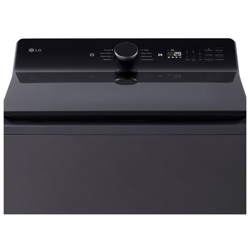 LG 6.1 Cu. Ft. High Efficiency Top Load Washer (WT8405CB) - Matte Black