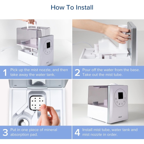 LEVOIT Humidifier Replacement Filters 10-Pack, Mineral Absorption Pad,Compatible with LV600S,LV600HH,OasisMist450S,Capture Fine Particles in Water