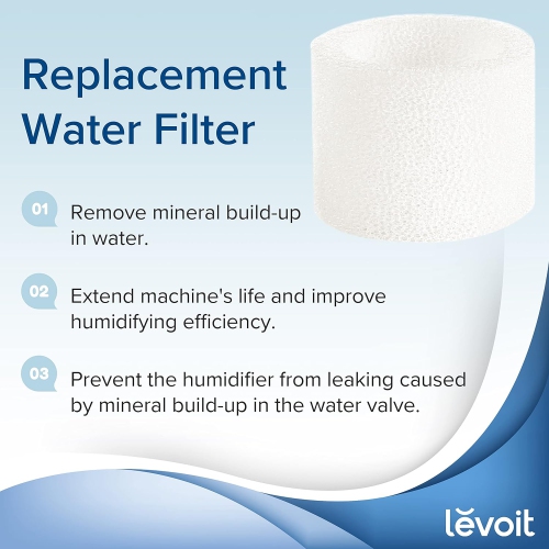LEVOIT 10-Pack Humidifier Replacement Filters, Capture Fine Particles in Water Tank to Improve Humidification Efficiency, Compatible with