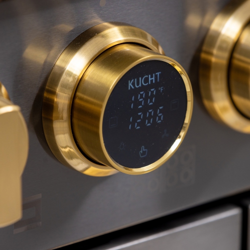 KUCHT Professional 48-inch 8 Burners Double Oven Dual Fuel Range for Propane Gas in Gemstone with Kucht Horus Thermostat