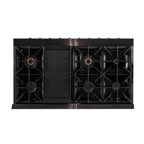 KUCHT Professional 48-inch 8 Burners Double Oven Dual Fuel Range for Propane Gas in Gemstone with Kucht Horus Thermostat