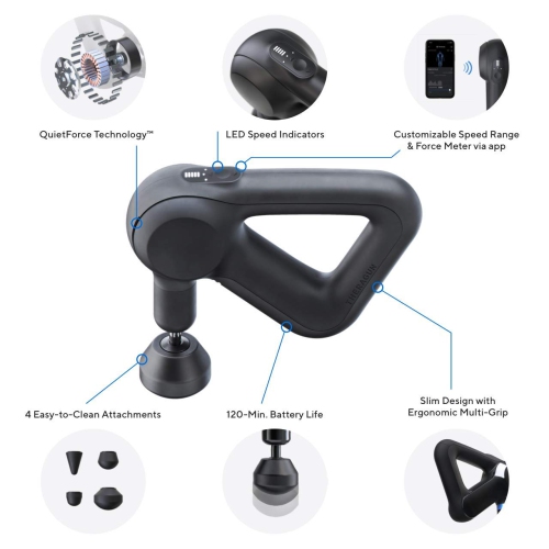 Theragun Prime Electric Handheld Massage Gun with Quietforce Technology (4th Generation - Black) by THERAGUN - Open Box condition - Image 4