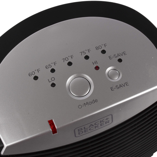 BLACK+DECKER Energy Saving Function Electronic Heater, One Size, BHDE1706, Black