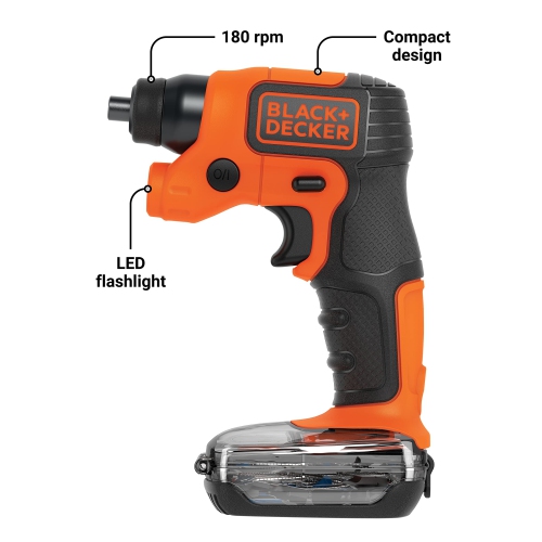 BLACK+DECKER LightDriver 4V MAX* Cordless Screwdriver with Storage PAK