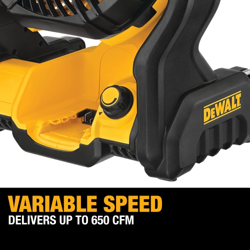 DEWALT 20V MAX* Cordless Fan, Portable, Multi Hanging, Up to 650 CFM Airflow, Tool Only