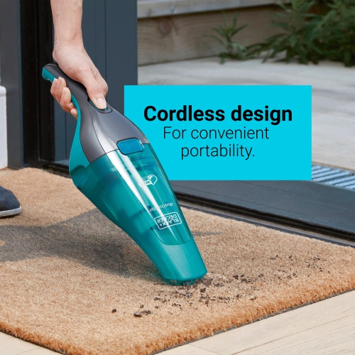 BLACK+DECKER dustbuster QuickClean Cordless Wet/Dry Handheld Vacuum, Turquoise