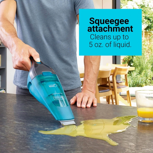 BLACK+DECKER dustbuster QuickClean Cordless Wet/Dry Handheld Vacuum, Turquoise