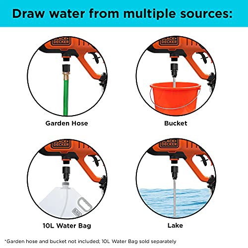 BLACK+DECKER 20V MAX Pressure Washer, 350 PSI