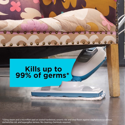 Vadrouille à vapeur BLACK+Decker, blanc