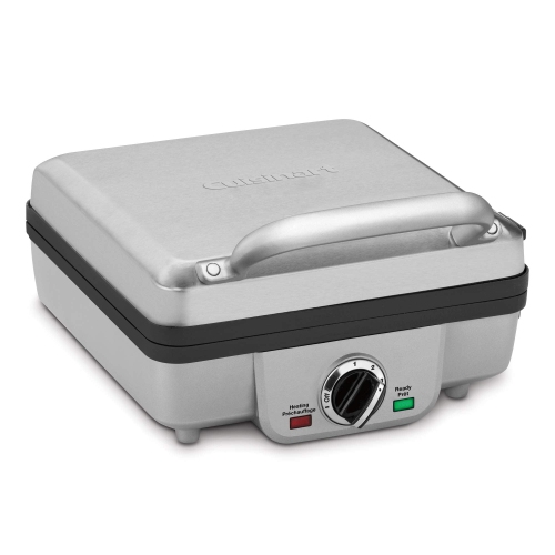 Cuisinart – gaufrier belge WAF-350C avec plaque à crêpes, argenté
