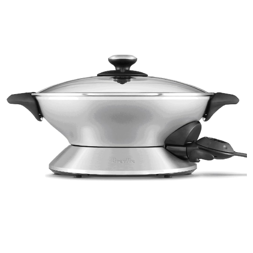BREVILLE  Brebew600Xl Hot Wok, Gray, 17.75"x14"x9.25"