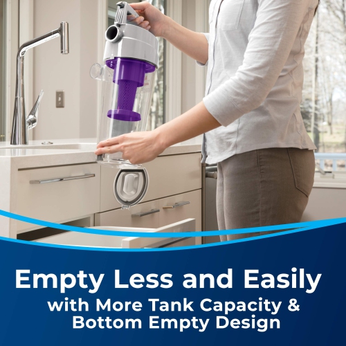 BISSELL - Upright Vacuum Cleaner - Cyclonic separation with secondary built in lifetime filter , Purple