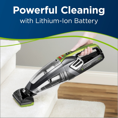 Bissell - Hand Vacuums - PowerClean Pet Cordless - with Motorized Brush, Upholstery Tool and Crevice Tool| 2389D , Green