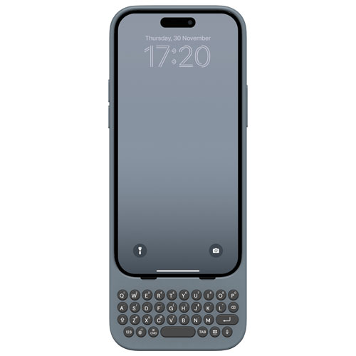 Étui-clavier de Clicks pour iPhone 15 Pro - Gris London Sky - Exclusivité Best Buy