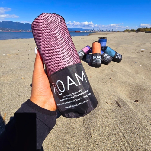 ROAM 100% Sustainable Eco-Friendly XL Beach Towel GRS Certified | Purple Magic