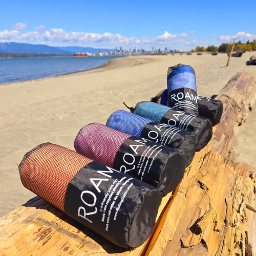 ROAM 100% Sustainable Eco-Friendly XL Beach Towel GRS Certified | Purple Magic