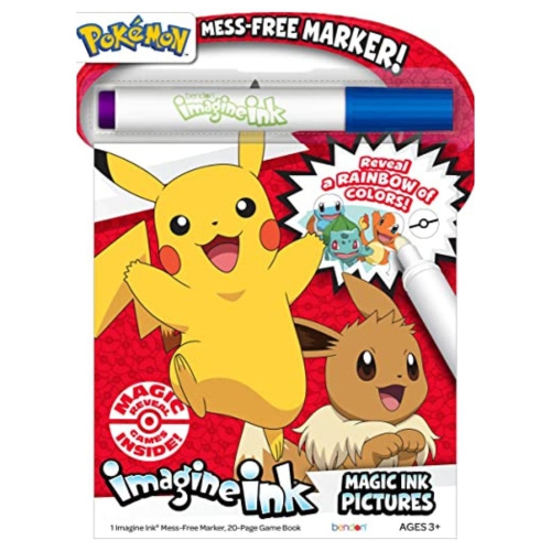 Bendon Imagine Ink Pokemon Magic Ink Pictures and Game Book with Mess ...