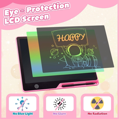 LCD Writing Tablet for 3-8 Kids, Rechargeable 16 Inch Doodle Board,Preschool Learning Toys Christmas Birthday Gift for 3-8 Year Old Girls Boys, Pink