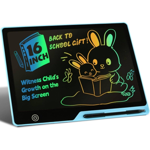 Tablette d'écriture ACL pour 3-8 enfants, tableau rechargeable 16 po Doodle Board, jouets d'apprentissage préscolaire cadeau d'anniversaire de Noël p