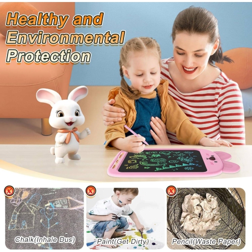 LCD Writing Tablet for Kids, 10 Inch Electronic Erasable Reusable Doodle Board Drawing Pad, as Christmas Birthday Gift for 3-8 Years Old Boys Girls,