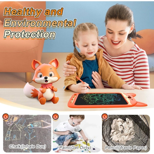 LCD Writing Tablet for Kids, 10 Inch Electronic Erasable Reusable Doodle Board Drawing Pad, as Christmas Birthday Gift for 3-8 Years Old Boys Girls,