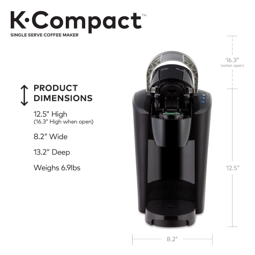 Cafetière pour une tasse K-compact K-Cup de Keurig, noir