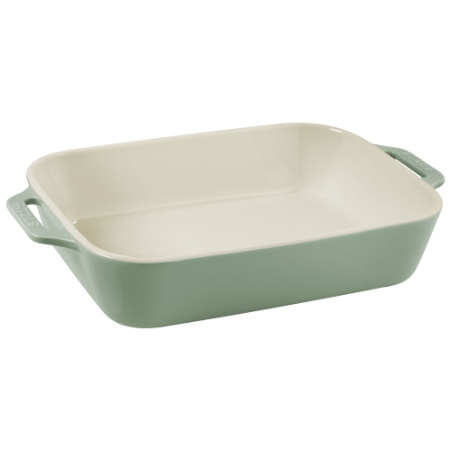 STAUB Ceramique Rectangular Baking Dish Set Eucalyptus 2 Piece