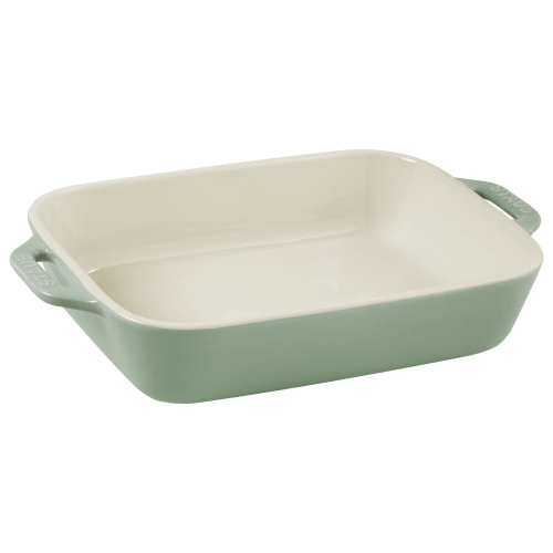 STAUB Ceramique Rectangular Baking Dish Set Eucalyptus 2 Piece