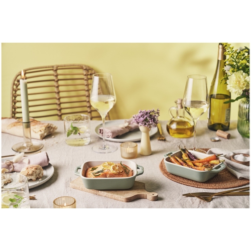 STAUB Ceramique Rectangular Baking Dish Set Eucalyptus 2 Piece