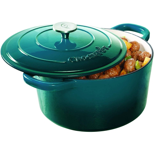 Crock-Pot Artisan Round Enameled Cast Iron Dutch Oven, 3-Quart, Gradient Teal
