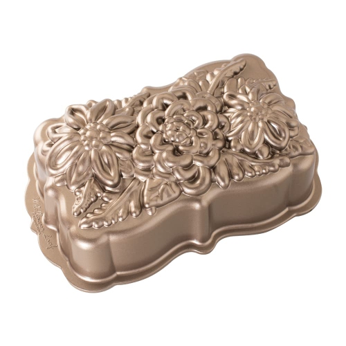 NORDIC WARE  Wildflower Loaf Pan, 6-Cup, Toffee