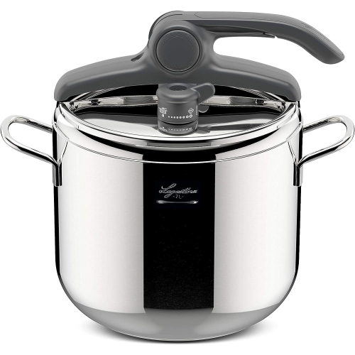 Lagostina Irradial Pressure Cooker Control Lagoeasy'Up, 7 L, 18/10 Stainless Steel, 22 cm