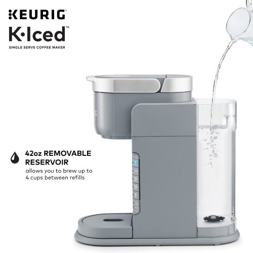 Cafetière pour une tasse K-Iced de Keurig - infuse chaud et froid - Gris