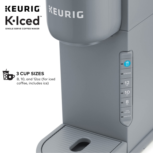 Cafetière pour une tasse K-Iced de Keurig - infuse chaud et froid - Gris