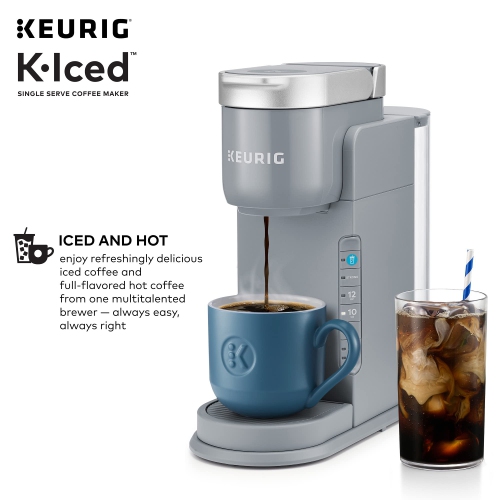 Cafetière pour une tasse K-Iced de Keurig - infuse chaud et froid - Gris