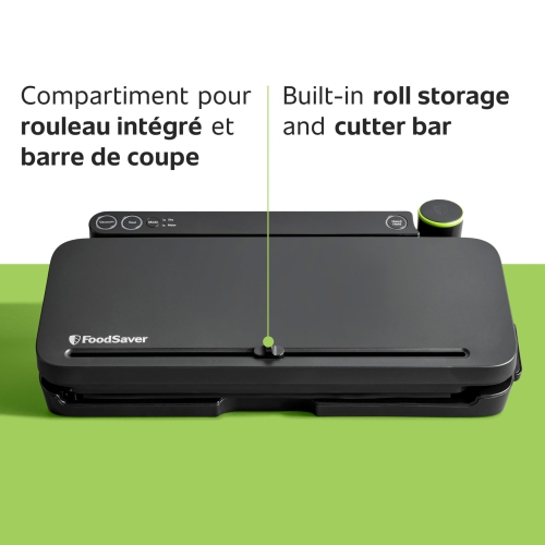 FoodSaver Premier Multi-Use Food Preservation System, Vacuum Sealing Machine with Built-In Handheld Sealer, Matte Black