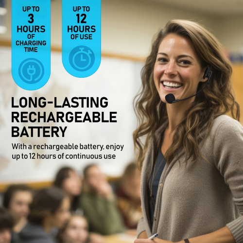 Portable Mini Voice Amplifier, Built-in Rechargeable Wired Portable Microphone and Speaker with Waist-Band, Bluetooth Megaphone PA System Supports