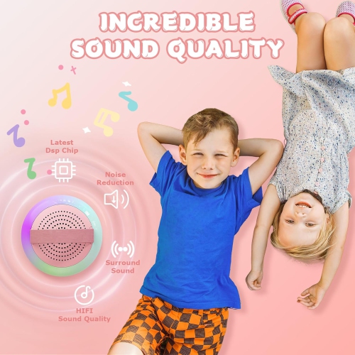 Karaoke Machine Kids, Mini Karaoke Machine with 2 Wireless Microphone for Kids, Birthday Gift Karaoke Microphone Kids Toys for Girls and Boys 2, 3,