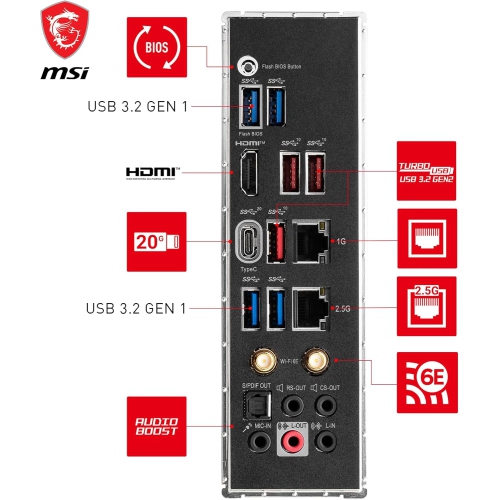 MSI Z790 GAMING PRO WIFI LGA 1700 SATA 6Gb/s DDR5 128GB ATX Intel Motherboard
