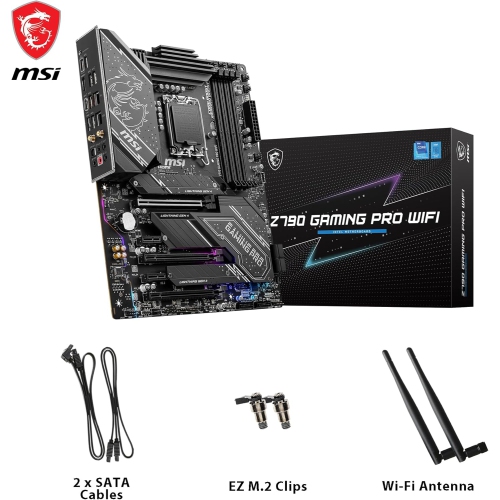 MSI Z790 GAMING PRO WIFI LGA 1700 SATA 6Gb/s DDR5 128GB ATX Intel Motherboard