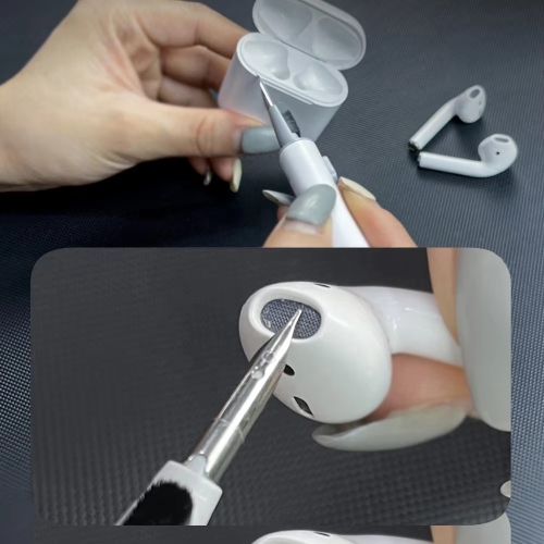 Trousse de nettoyage pour AirPods Pro 1 2 3 Stylo de nettoyage multifonction avec brosse douce éponge de flocage pour écouteurs Bluetooth Étui Outils