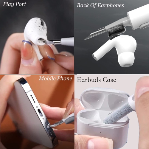 Bluetooth Earbuds Cleaning Pen for Airpods Pro 1 2 3 Samsung MI Android Earbuds, 3 in 1 Compact Multifunctional Headphones Case Cleaning Tools with