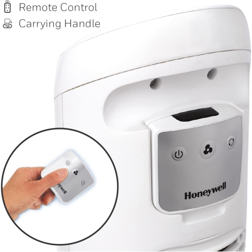 Honeywell HYF260WC QuietSet® Whole Room 40” Tall Tower Fan Home, Bedroom, Office, 75° Oscillation, Remote Control, 5 speeds, Slim Profile, Auto