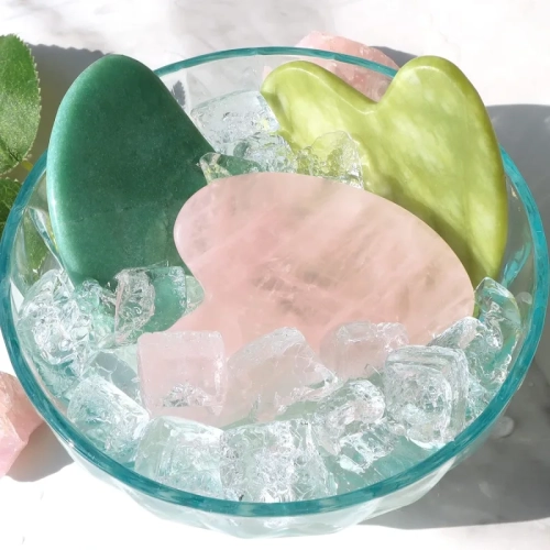 Outil facial Xiuyan Jade Gua Sha : Soin de soi et massage pour le visage et le corps – soulage la tension et réduit les poches