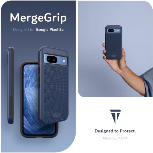 TUDIA MergeGrip Google Pixel 8a Case Military Grade - Indigo Blue