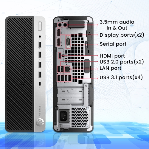 HP ProDesk 600 G4 Small Form Factor Desktop - Intel Core i5, 16GB Memory, 512GB SSD, Win 11 Pro + Wi-Fi, Bluetooth by HP - Refurbished condition - Image 4