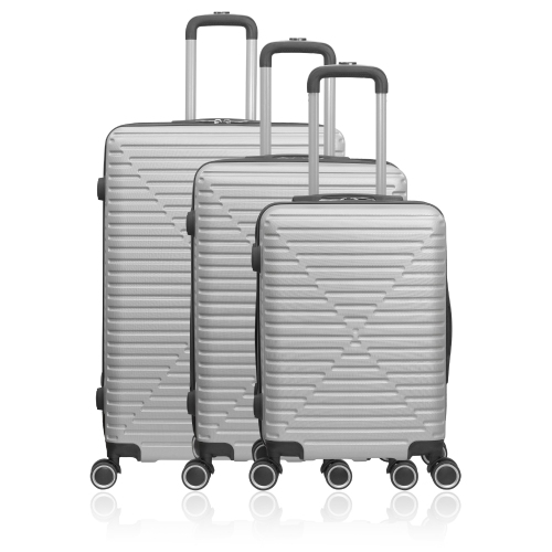 NICCI  3 Piece Luggage Set Checking In Collection - In Silver